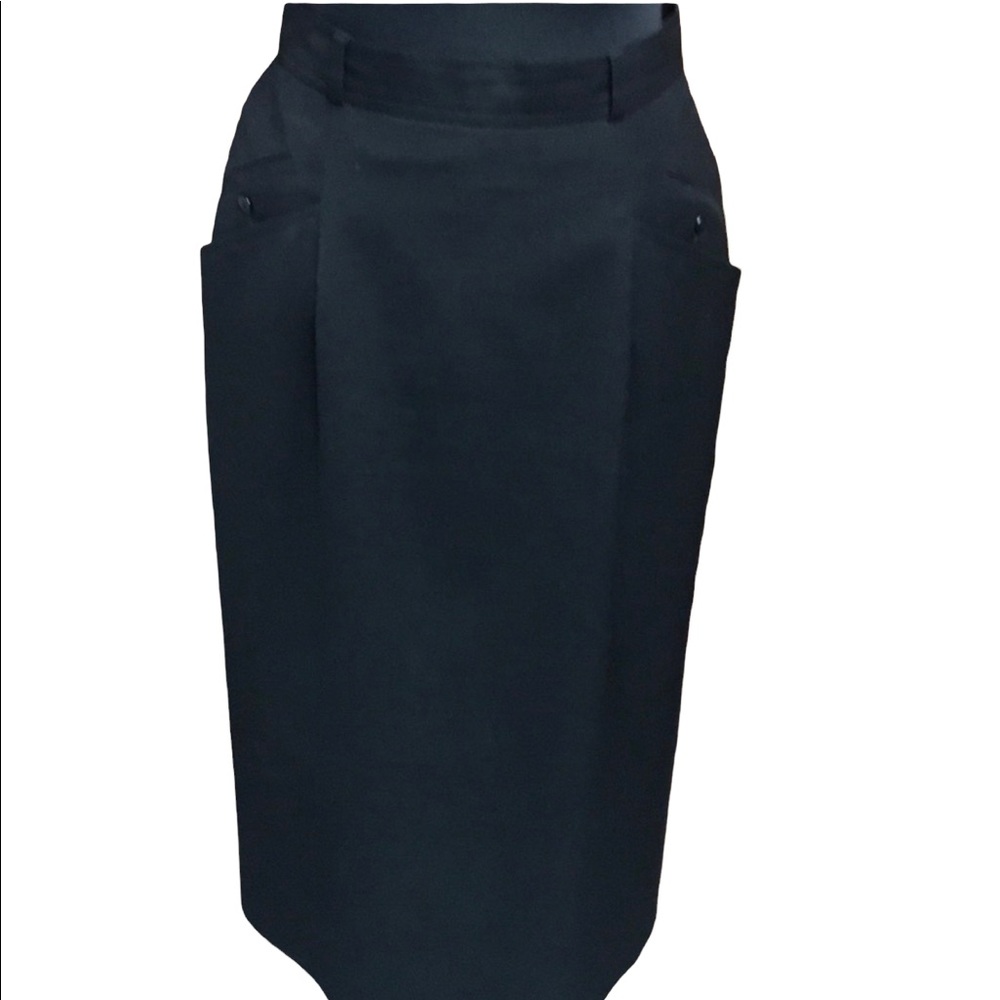 Escada Black Pencil Skirt. Black sz38
